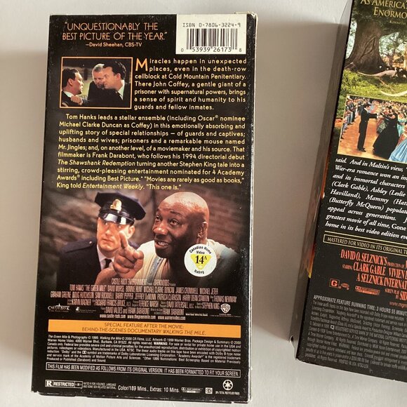 4 Vintage Classic VHS Collectable Movies The Green Mile Schindler's List - Picture 2 of 7